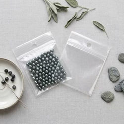 Crystal Clear Zip Bags + Round Hang Hole 2" x 2" 100 pack