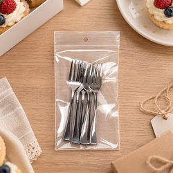 Crystal Clear Zip Bags + Round Hang Hole 3" x 5" 100 pack