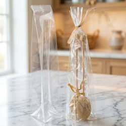 Heat Sealable Flat Bottom Gusset Bags w/Paper Insert 1 3/4" x 1 3/4" x 8 1/2" 100 pack