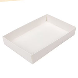 White Paper Box Bottoms 25 Pack 6" x 1 1/2" x 9 1/2"