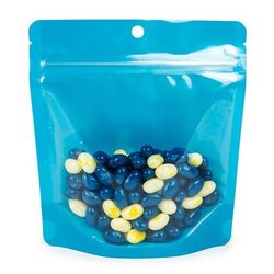 Blue Neon Stand Up Pouch w/ Hang Hole 6 1/4" x 2 1/2" x 5 3/4" 100 pack