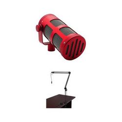 Sontronics PODCAST PRO Supercardioid Dynamic Mic Kit with Broadcast Arm and Cable (Red SONT PODPRO - RED