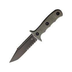 Bastinelli Creations Binome 5.25 in Fixed Blade Knife BC29SERRATED