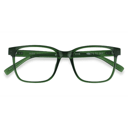 Male s square Clear Green Plastic Prescription eyeglasses - Eyebuydirect s Alder