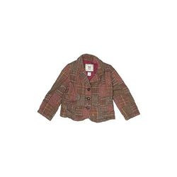 Baby Gap Denim Jacket: Brown Plaid Jackets & Outerwear - Kids Girl's Size 4