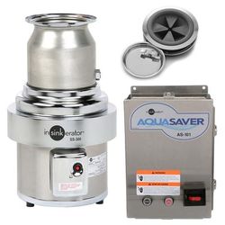 InSinkErator SS-300-7-AS101 230/3 Disposer Package w/ 7 Adapter & AS101 Panel, 3 HP, 230/3 V, Stainless Steel