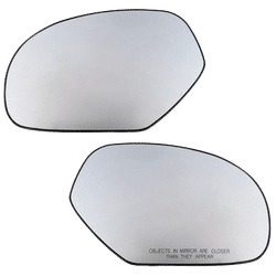 2011 GMC Sierra 2500 HD Driver and Passenger Side Mirror Glasses, Heated, without Blind Spot Feature, with Backing Plate, For Models with Non-Towing Mirror