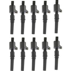 2005 Ford E-350 Super Duty Ignition Coils, Set Of 10, 10 Cylinder, 6.8L Engine, 12 Volts, Coil On Plug