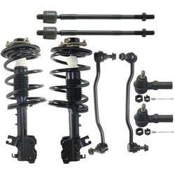 2006 Nissan Altima 8-Piece Kit Front, Driver and Passenger Side Suspension, includes Loaded Strut, Sway Bar Link, and Tie Rod End