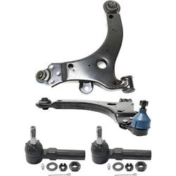 2000 Oldsmobile Intrigue 4-Piece Kit Front, Driver and Passenger Side, Lower Control Arm, includes Tie Rod Ends