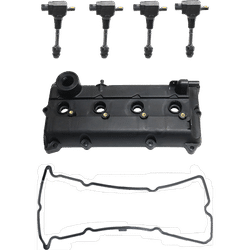 2003 Nissan Sentra Valve Cover Kit, 2.5L, 4 Cyl., With gasket and PCV valve, includes Ignition Coils