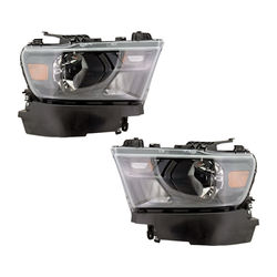 2021 Ram 1500 Driver and Passenger Side Headlights, with Bulbs, Halogen