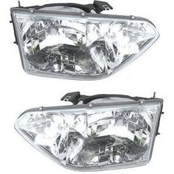 2002 Nissan Quest Driver and Passenger Side Headlights, with Bulbs, Halogen