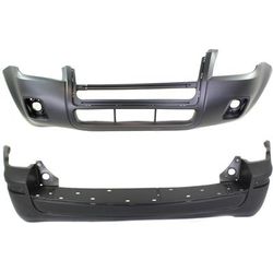 2010 Mercury Mariner Front and Rear Primed Bumper Cover