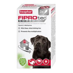 beaphar FIPROtec® COMBO Flea & Tick Spot-On for Dogs - L (20-40kg) | 3 pipettes