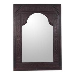 Royal Palace,'Handcrafted Leather Mirror from Ghana'