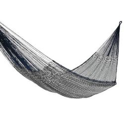 'Ocean Waves' (double) - Handcrafted Cotton Striped Rope Hammock from Mexico