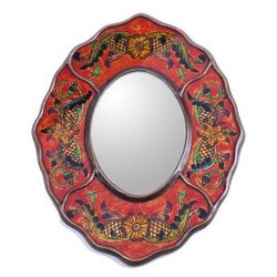 Mirror, 'Red Colonial Wreath'