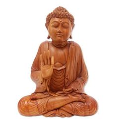 Buddha,'Indonesian Wood Sculpture'