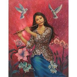 Symphony of Independence,'Signed Acrylic Music Painting (2021)'