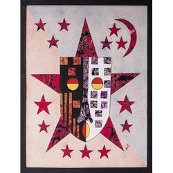 Wednesday Born,'Traditional Cotton Batik Wall Art in Vibrant Hues'