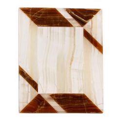 Modern Lines in Brown,'Modern Brown Onyx Photo Frame from Mexico (4x6)'