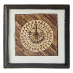 Dakar Mask IV,'Ghanaian Handmade Natural Fiber Dakar Mask Wall Art'
