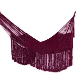 Cascade in Wine,'Cotton Rope Hammock in Wine (Double)'
