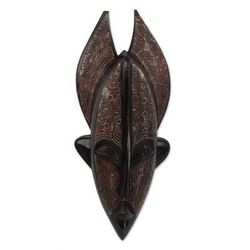 Dan Festival,'Sese Wood and Aluminum Plated Dan Mask from Ghana'