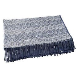 Prussian Blue Destiny,'Alpaca Acrylic Blanket Fringe Prussian Blue Eggshell Peru'