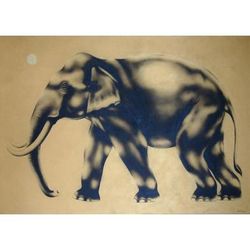 Golden Light,'Original on Canvas Acrylic Elephant Painting'