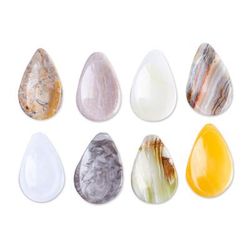 Paradise Drops,'Set of 2 Drop-Shaped Marble Stress-Relieving Stones'