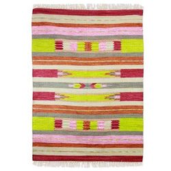 Wool rug, 'Cheerful Energy' (4x6)