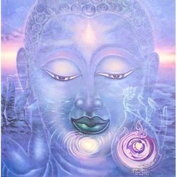 Intuition,'Signed Original Acrylic on Canvas Buddha Painting'