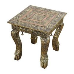 Brass accent table, 'Golden Garland' (large)