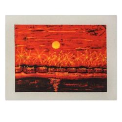 Batik art, 'Evening Glow'