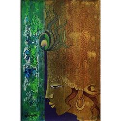 'Incarnation of Vishnu II' India Hindu Painting of Vishnu's Incarnations