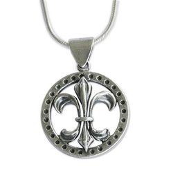 Flower of France,'Fleur-de-lis Pendant Necklace'