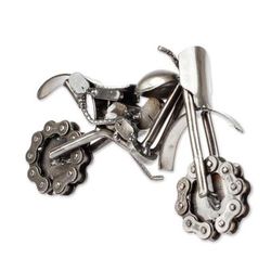 Rustic Dirt Bike,'Handmade Rustic Dirt Bike Statuette'