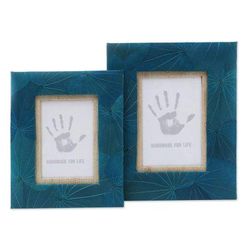 Autumn Spirit in Blue,'Hand Crafted Natural Fiber Photo Frames (4x6 and 3x5)'