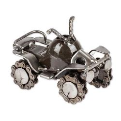 'Recycled Auto Part Mini-4 Wheeler ATV Sculpture from Mexico'