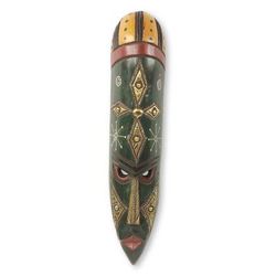 African wood mask, 'Stargazer'