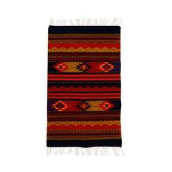 Sierra Meadows,'Zapotec wool rug (2x3.5)'