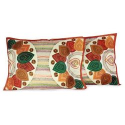 Applique cushion covers, 'Spice Islands' (pair)