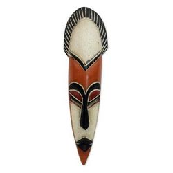 Ghanaian wood mask, 'Protect the Forest' - African Wood Mask