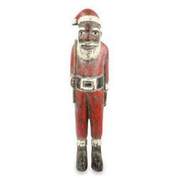 Wood Sculpture, 'Father Christmas'