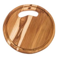 Tastes Like Home,'Round Teak Wood Cutting Board from Guatemala'