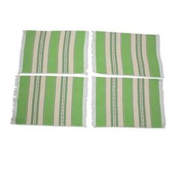Zapotec cotton placements, 'Oaxaca Meadow' (set of 4)