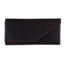 Chocolate Style,'Handcrafted Leather Wallet in Solid Chocolate from Peru'