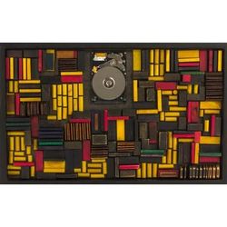 The Other Dimension I,'Original Modernistic Wood Wall Art from Guatemala'